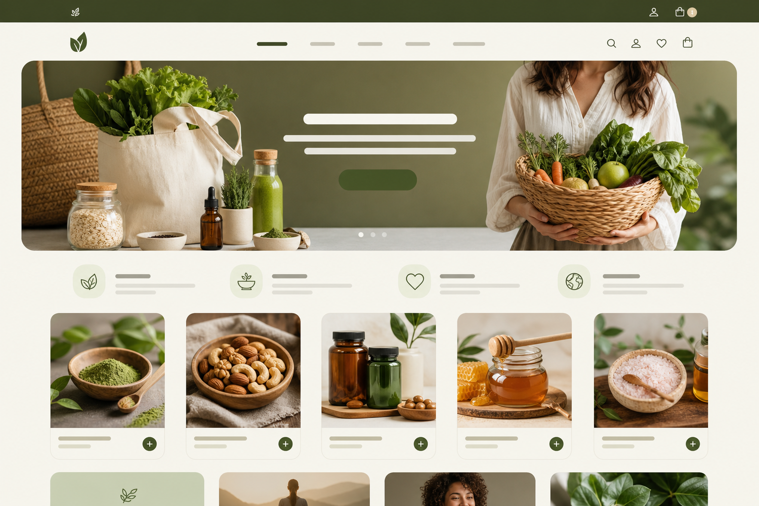 ตัวอย่างเว็บร้านค้าออนไลน์ Green Pantry